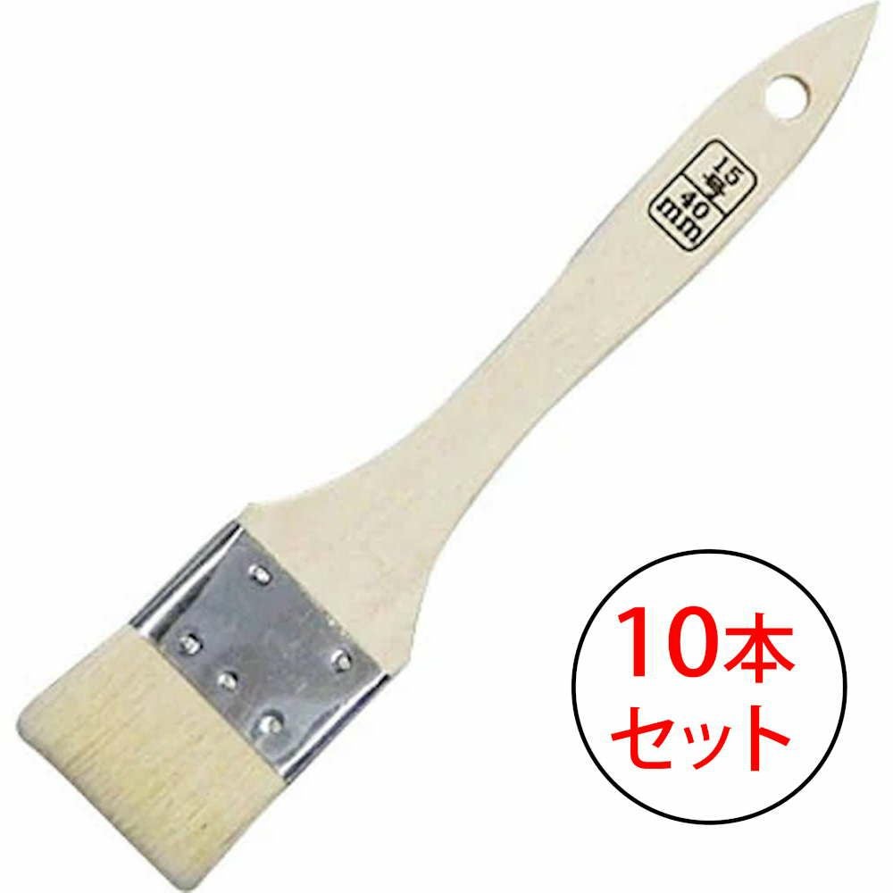 刷毛 豚毛 塗装好川産業 白豚毛 金巻ラック刷毛 15号 40mm 10本入