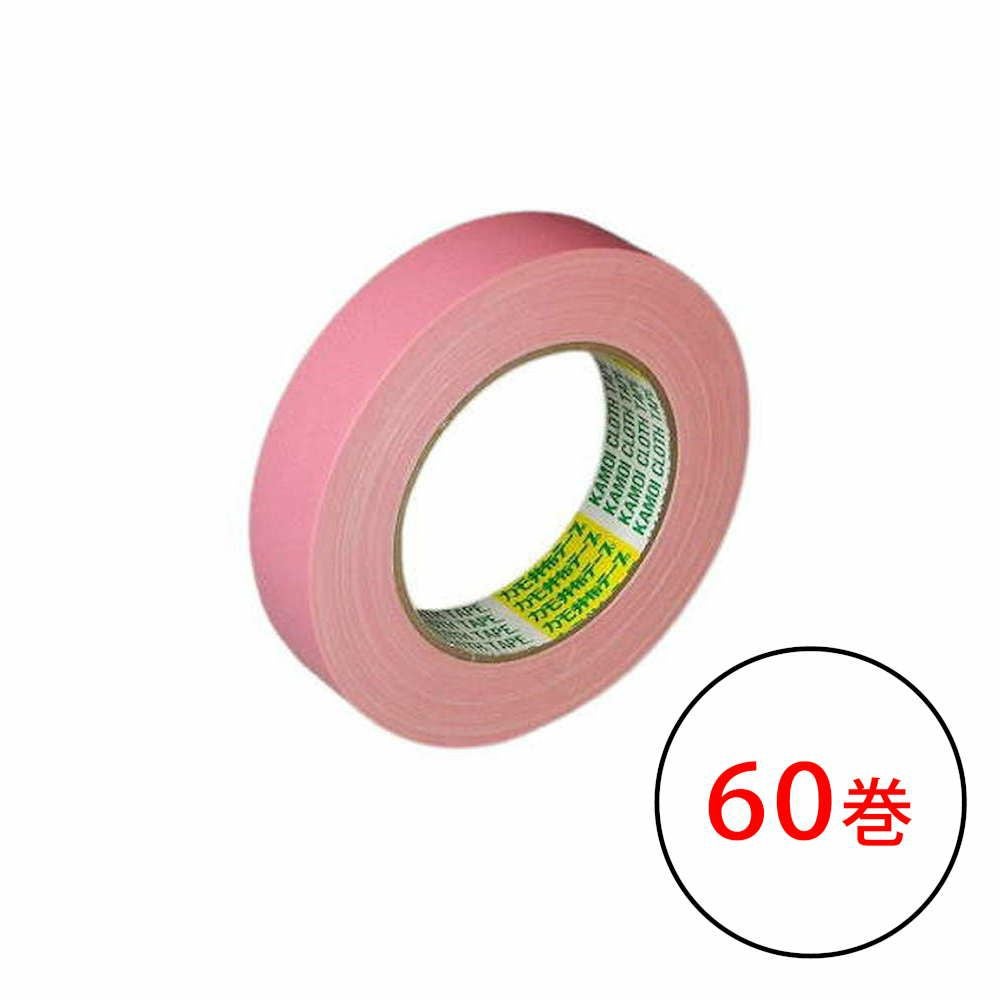 養生 マスキング 吹付塗装 カモイ NO.6800 布テープ 桃 25mm 60巻 1箱