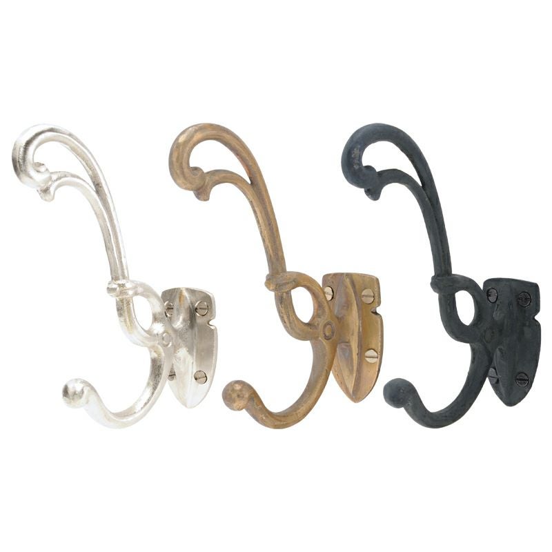 真鍮 フック アンティーク VICTORIAN HOOK 約155g 2個セット | ニッペ