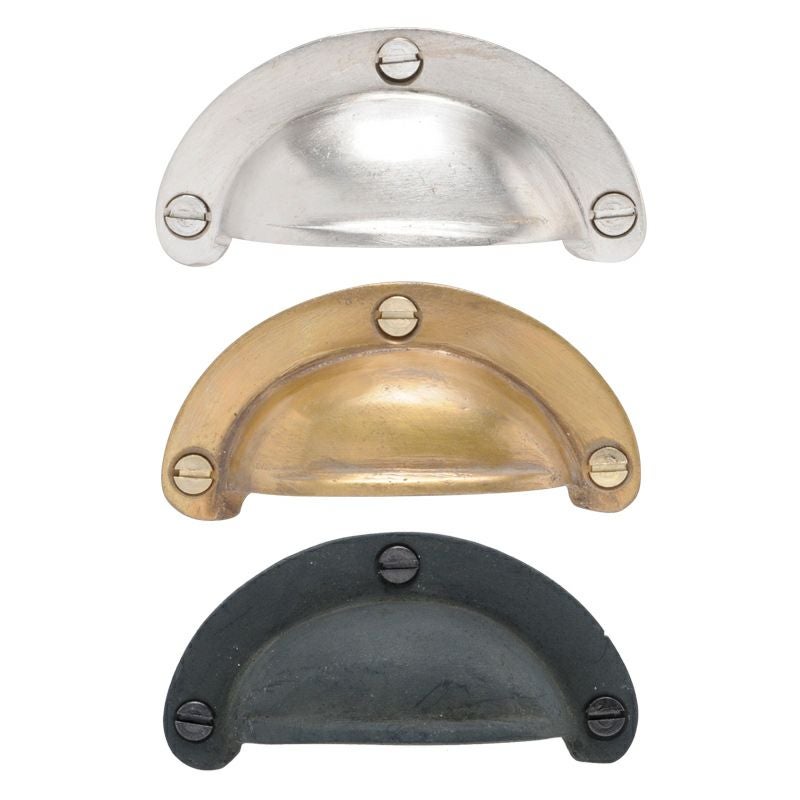 真鍮 半円 カップ型 取っ手 CUP BIN PULL-SMALL 約33g 4個セット