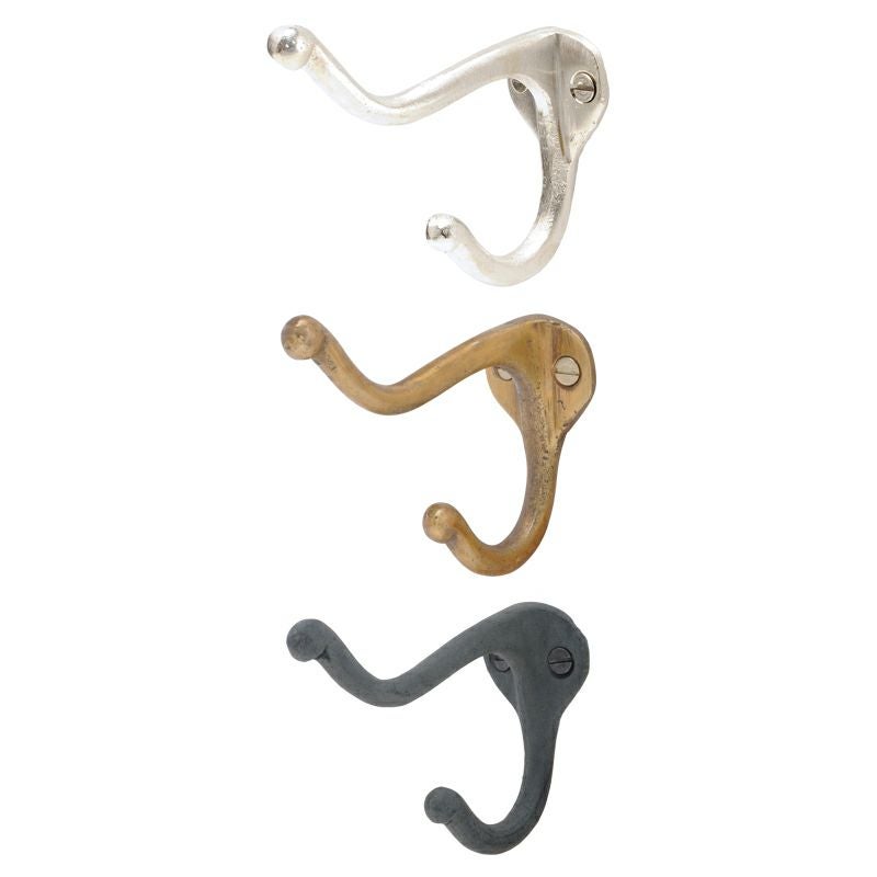 【新品未使用】GATCO 真鍮ゴールドの金属製フック　アンティーク 真鍮 フック アンティーク SCHOOL HOUSE COAT HOOK 約54g 4個セット