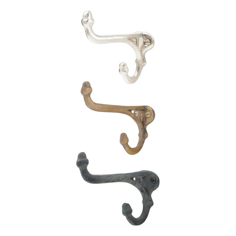 真鍮 フック アンティーク DOUBLE ACORN HOOK 約56g 4個セット