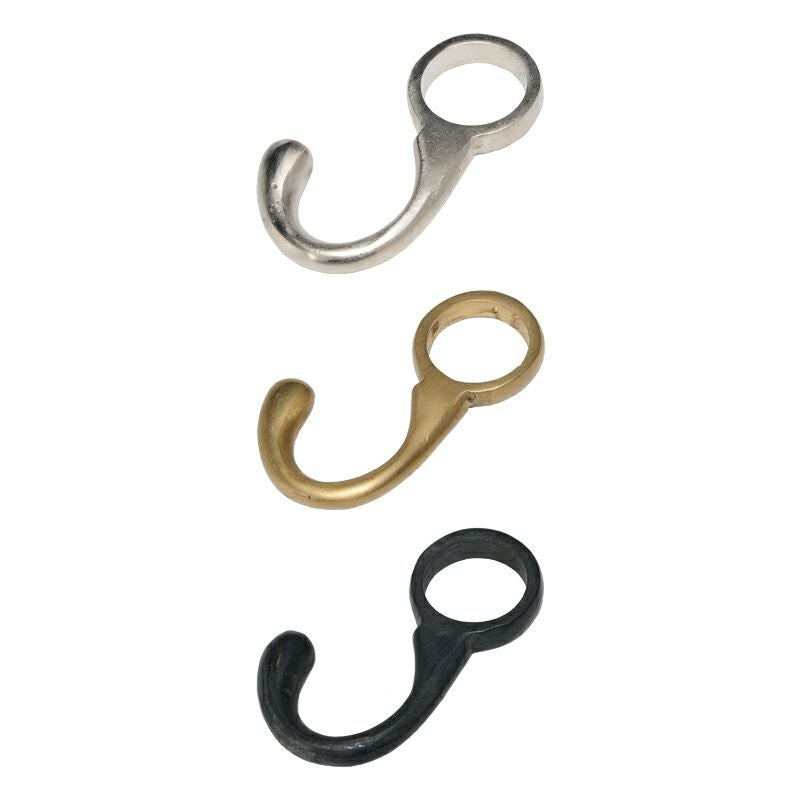 真鍮 パイプフック アンティーク PIPE HOOK 約47g 4個セット | ニッペ